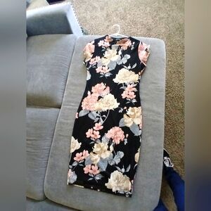 Fashion Nova Floral Black Dress
